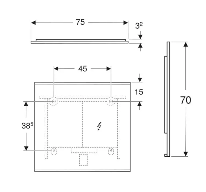 Geberit - Option - Tükör - 502.782.14.1 – 2. kép