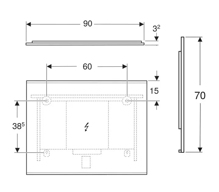 Geberit - Option - Tükör - 502.783.00.1 – 2. kép