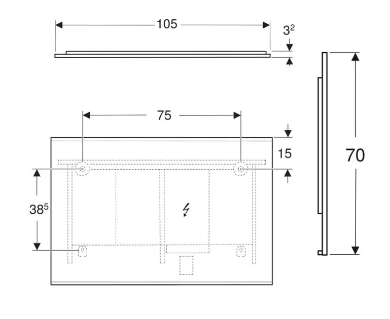 Geberit - Option - Tükör - 502.784.00.1 – 2. kép