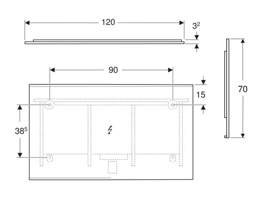 Geberit - Option - Tükör - 502.785.00.1 – 2. kép