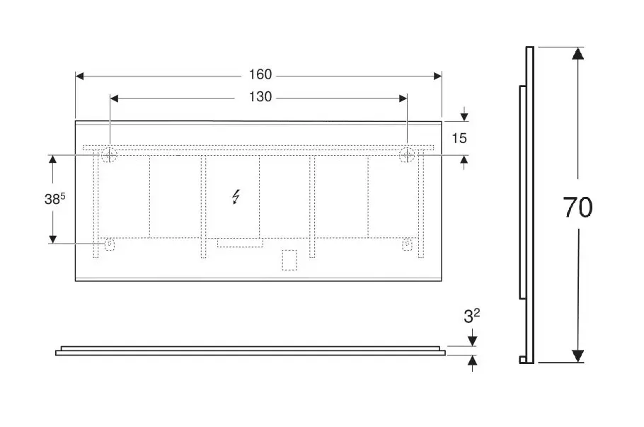 Geberit - Option - Tükör - 502.787.00.1 – 2. kép