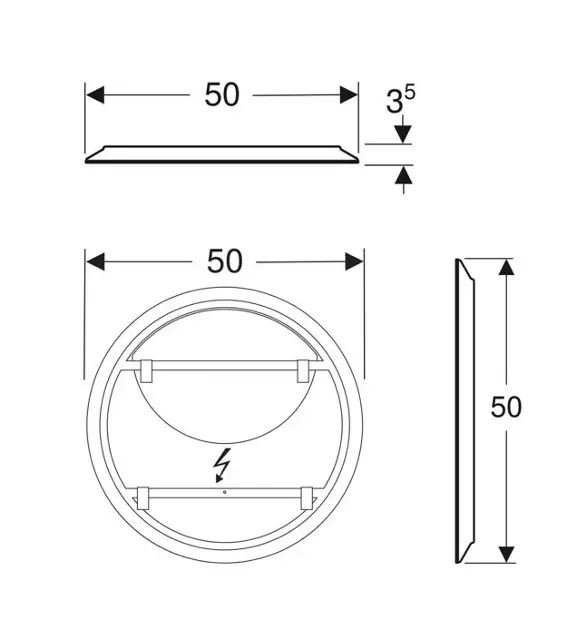 Geberit - Option - Tükör - 502.796.00.1 – 2. kép