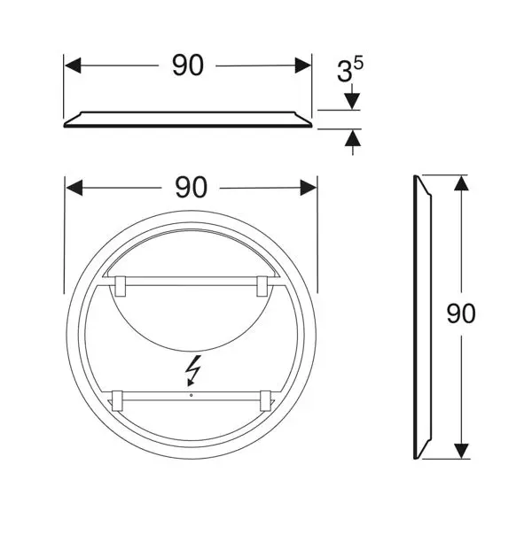 Geberit - Option - Tükör - 502.799.00.1 – 2. kép