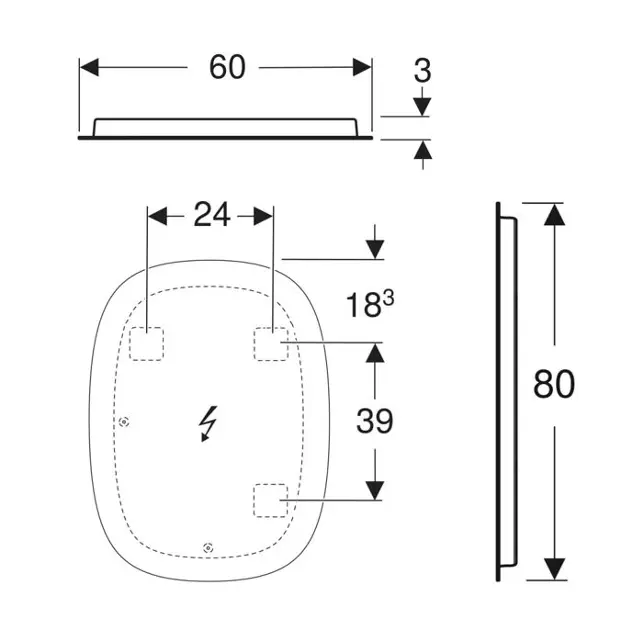 Geberit - Option - Tükör - 502.800.00.1 – 2. kép