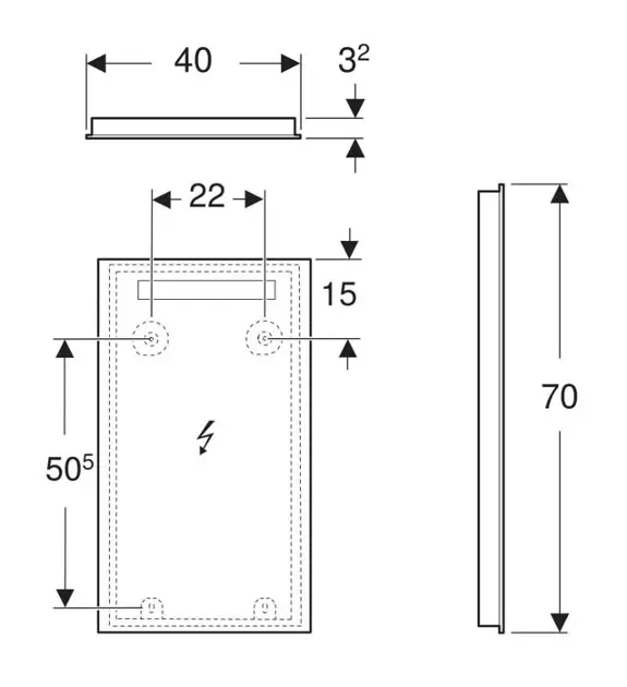 Geberit - Option - Tükör - 502.803.00.1 – 2. kép