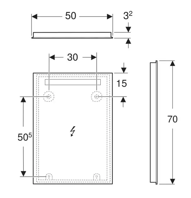 Geberit - Option - Tükör - 502.804.00.1 – 2. kép