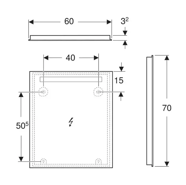 Geberit - Option - Tükör - 502.805.00.1 – 2. kép