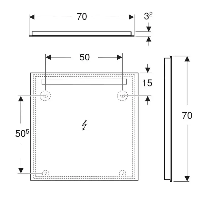 Geberit - Option - Tükör - 502.806.00.1 – 2. kép
