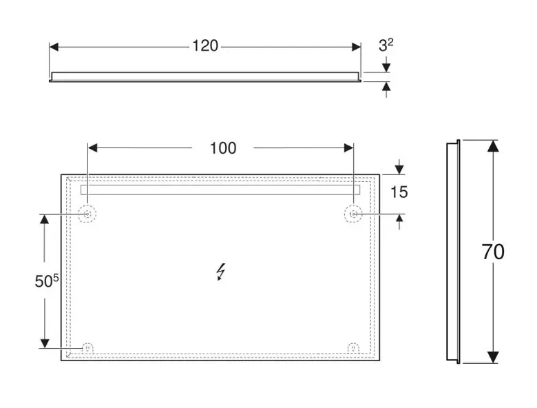 Geberit - Option - Tükör - 502.810.00.1 – 2. kép