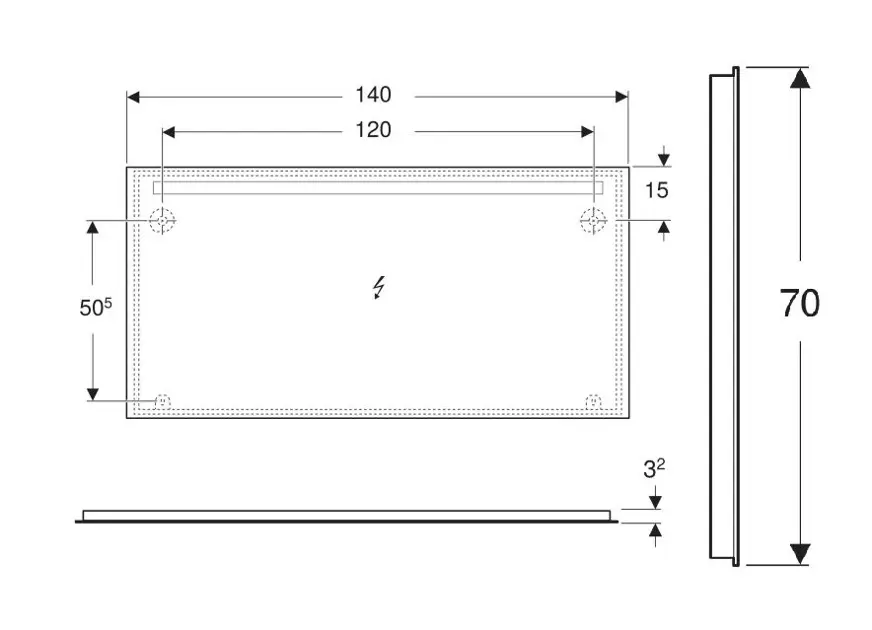Geberit - Option - Tükör - 502.811.00.1 – 2. kép