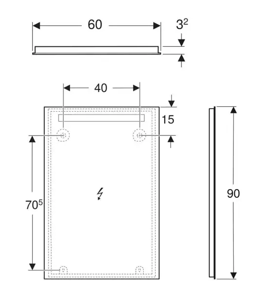 Geberit - Option - Tükör - 502.812.00.1 – 2. kép
