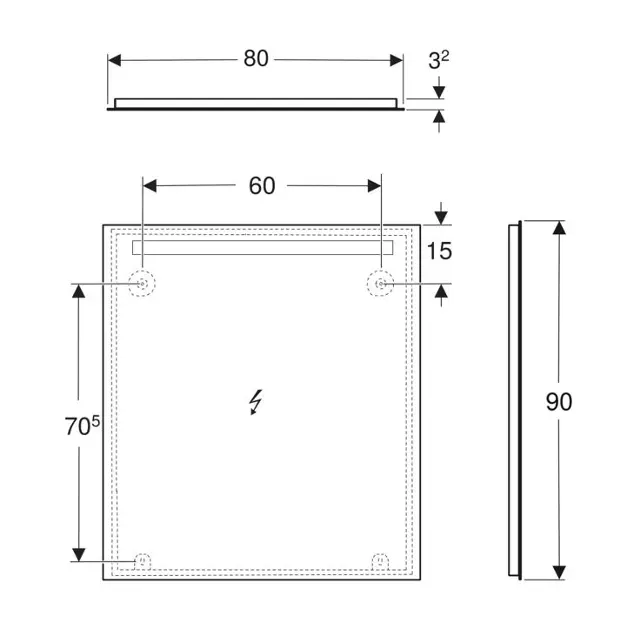 Geberit - Option - Tükör - 502.813.00.1 – 2. kép