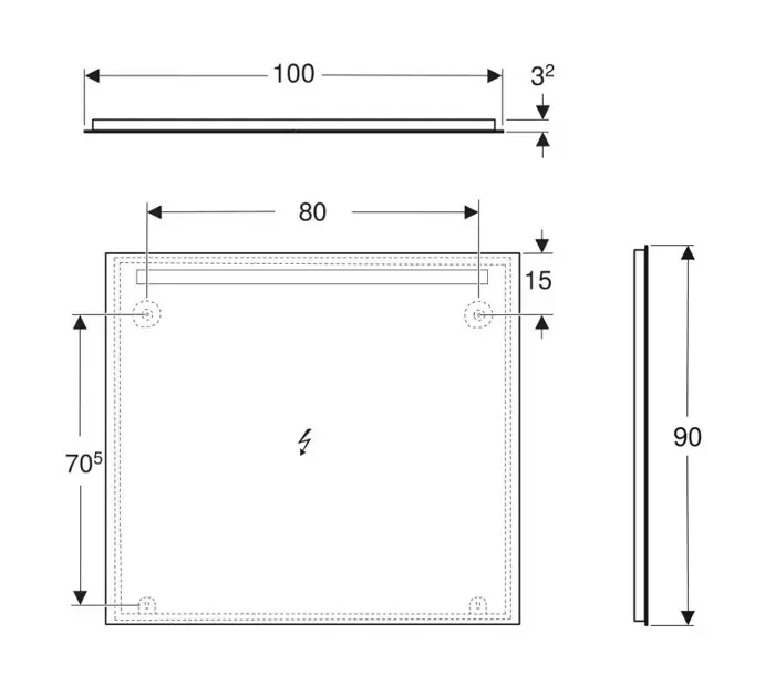 Geberit - Option - Tükör - 502.814.00.1 – 2. kép