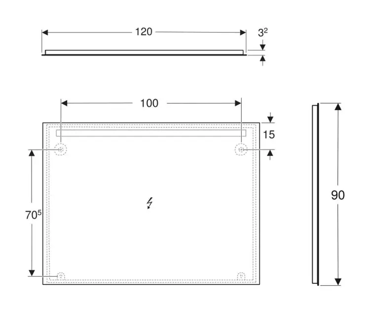 Geberit - Option - Tükör - 502.815.00.1 – 2. kép