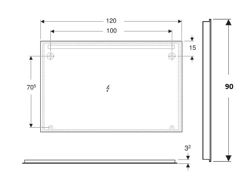 Geberit - Option - Tükör - 502.816.00.1 – 2. kép