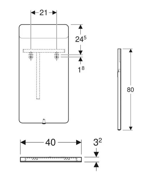 Geberit - Option - Tükör - 819240000 – 2. kép