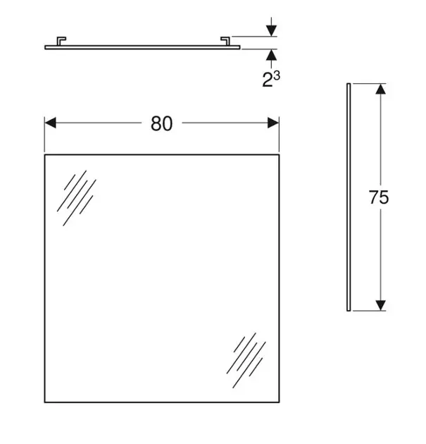 Geberit - Selnova Square - Tükör - 502.892.00.1 – 2. kép