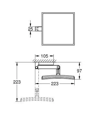 Grohe - Selection Cube - Tükör - 40808000 – 2. kép