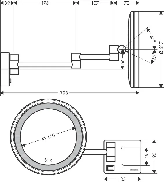 Hansgrohe - AddStoris - Tükör - 41790990 – 2. kép