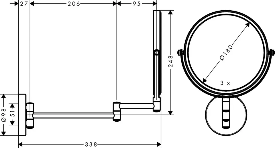 Hansgrohe - Logis Universal - Tükör - 73561000 – 2. kép