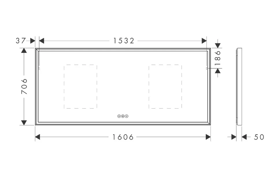 Hansgrohe - Xarita E - Tükör - 54983700 – 2. kép