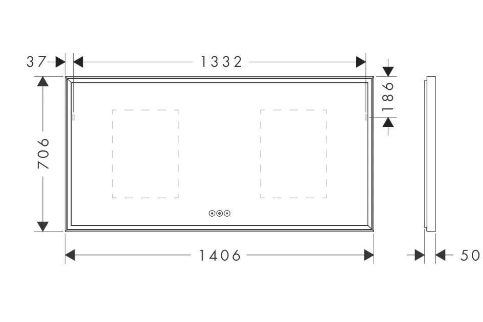 Hansgrohe - Xarita E - Tükör - 54984700 – 2. kép