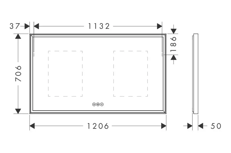 Hansgrohe - Xarita E - Tükör - 54985700 – 2. kép