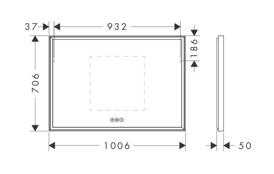 Hansgrohe - Xarita E - Tükör - 54986700 – 2. kép