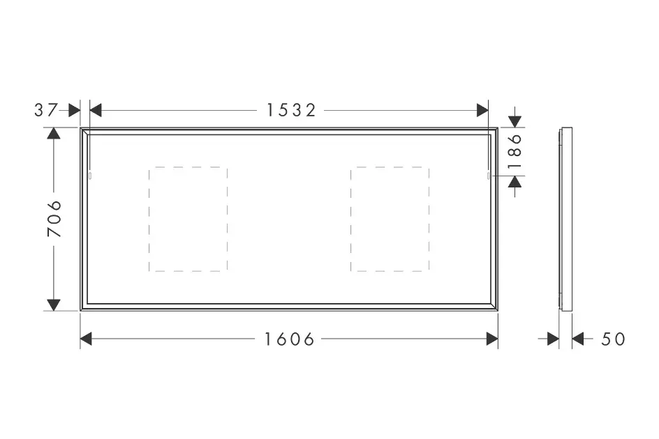 Hansgrohe - Xarita E - Tükör - 54992700 – 2. kép