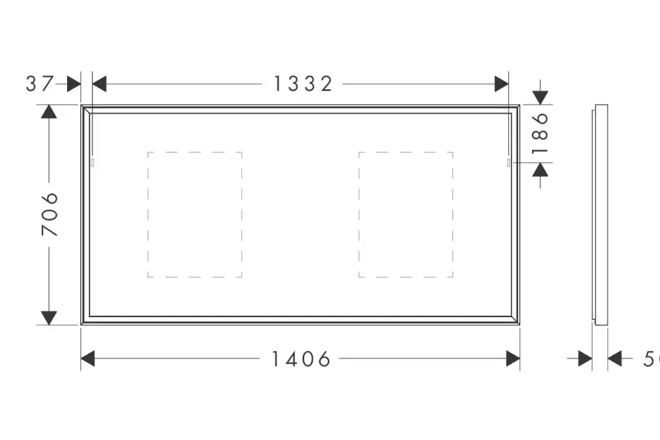 Hansgrohe - Xarita E - Tükör - 54993700 – 2. kép