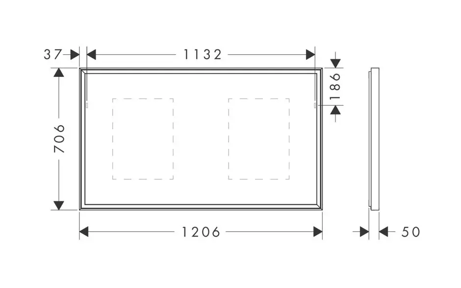 Hansgrohe - Xarita E - Tükör - 54994700 – 2. kép