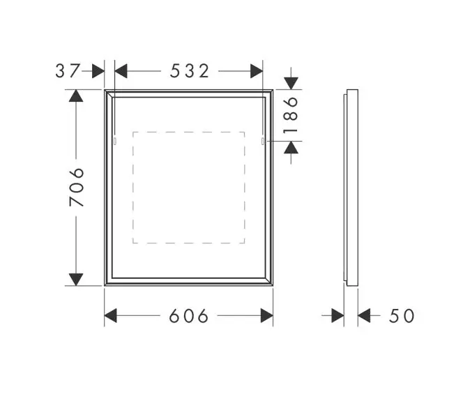 Hansgrohe - Xarita E - Tükör - 54997700 – 2. kép