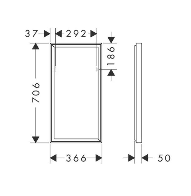 Hansgrohe - Xarita E - Tükör - 54999700 – 2. kép