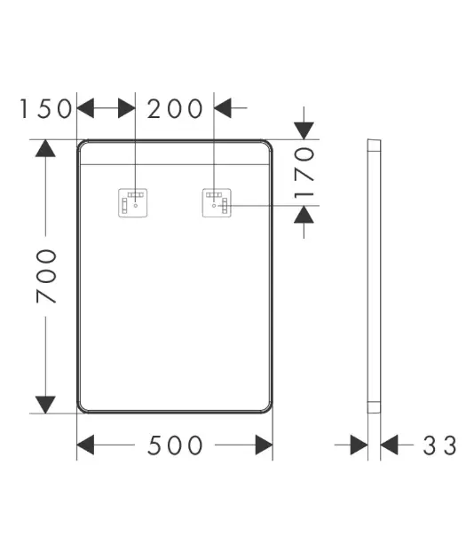 Hansgrohe - Xarita Lite Q - Tükör - 54956700 – 2. kép