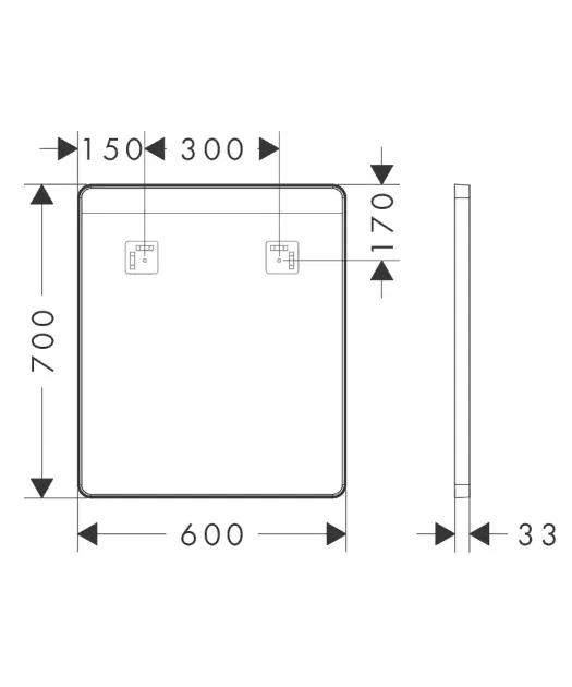 Hansgrohe - Xarita Lite Q - Tükör - 54957700 – 2. kép
