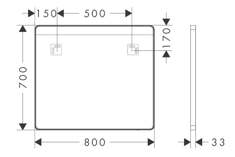 Hansgrohe - Xarita Lite Q - Tükör - 54958670 – 2. kép