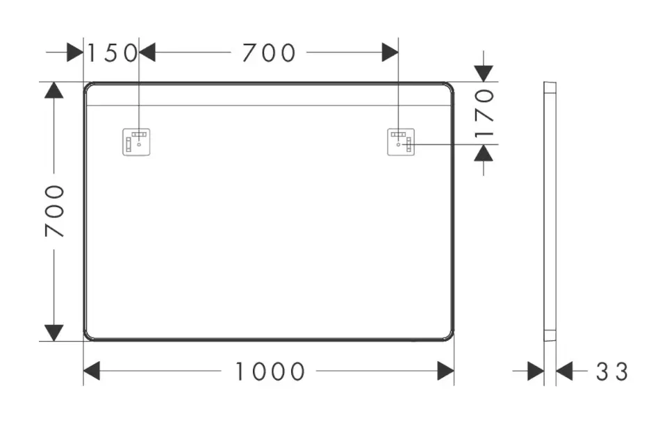 Hansgrohe - Xarita Lite Q - Tükör - 54959700 – 2. kép
