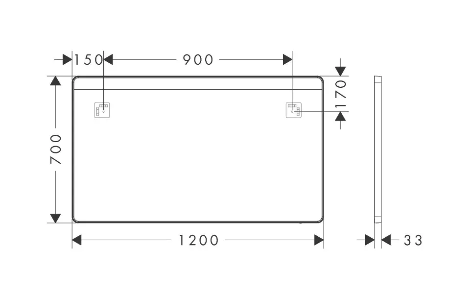 Hansgrohe - Xarita Lite Q - Tükör - 54960670 – 2. kép
