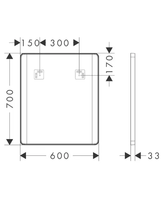 Hansgrohe - Xarita Lite Q - Tükör - 54962700 – 2. kép