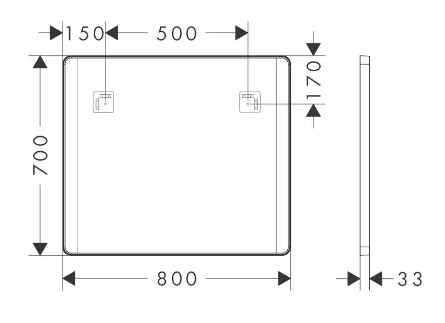 Hansgrohe - Xarita Lite Q - Tükör - 54963670 – 2. kép