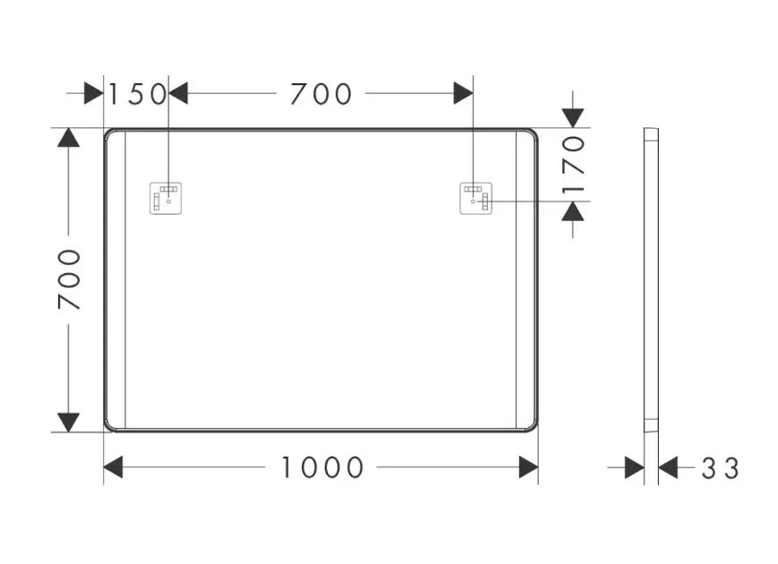 Hansgrohe - Xarita Lite Q - Tükör - 54964670 – 2. kép
