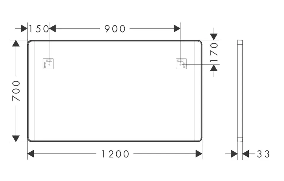 Hansgrohe - Xarita Lite Q - Tükör - 54965700 – 2. kép