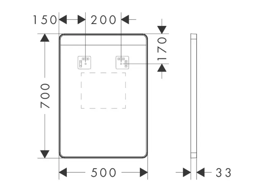 Hansgrohe - Xarita Lite Q - Tükör - 54969670 – 2. kép