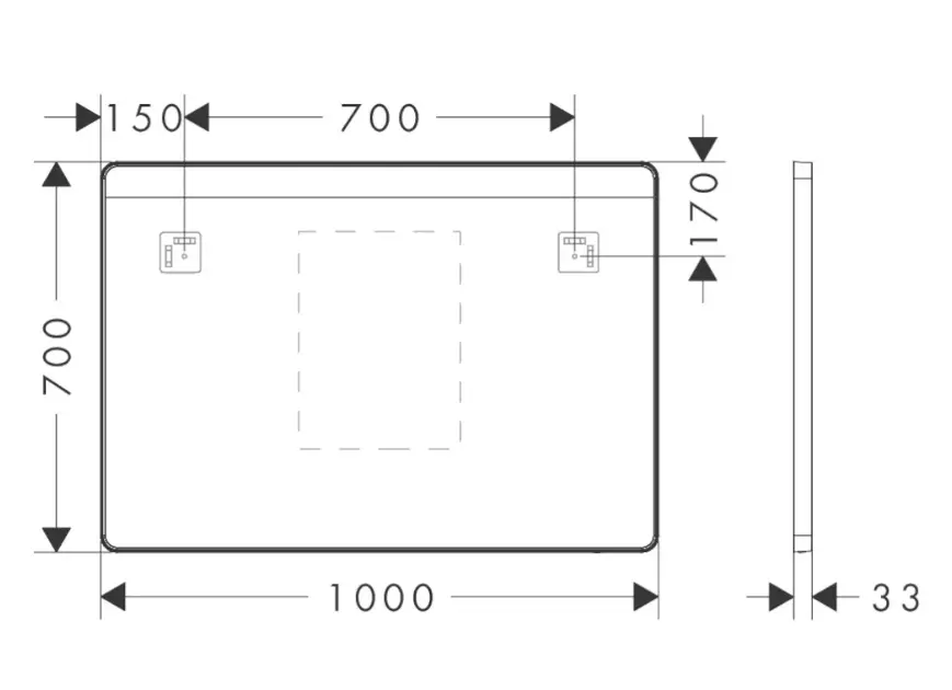 Hansgrohe - Xarita Lite Q - Tükör - 54972700 – 2. kép
