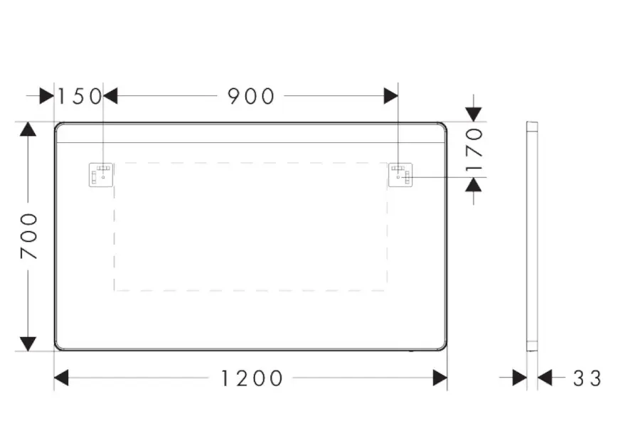Hansgrohe - Xarita Lite Q - Tükör - 54973670 – 2. kép