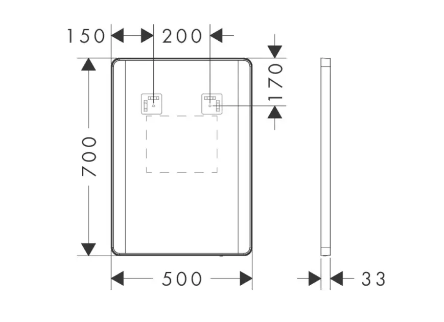 Hansgrohe - Xarita Lite Q - Tükör - 54974700 – 2. kép