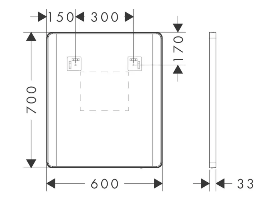 Hansgrohe - Xarita Lite Q - Tükör - 54975670 – 2. kép