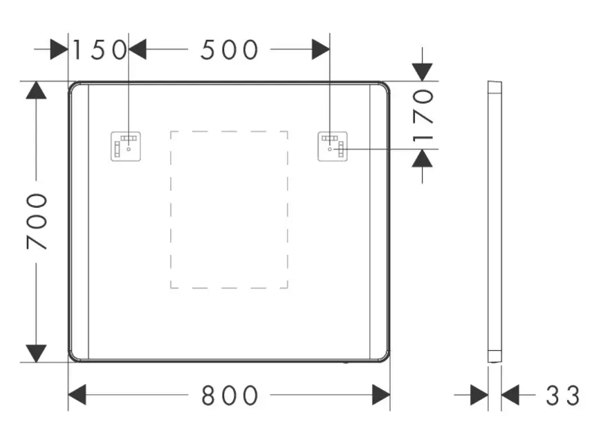 Hansgrohe - Xarita Lite Q - Tükör - 54976700 – 2. kép