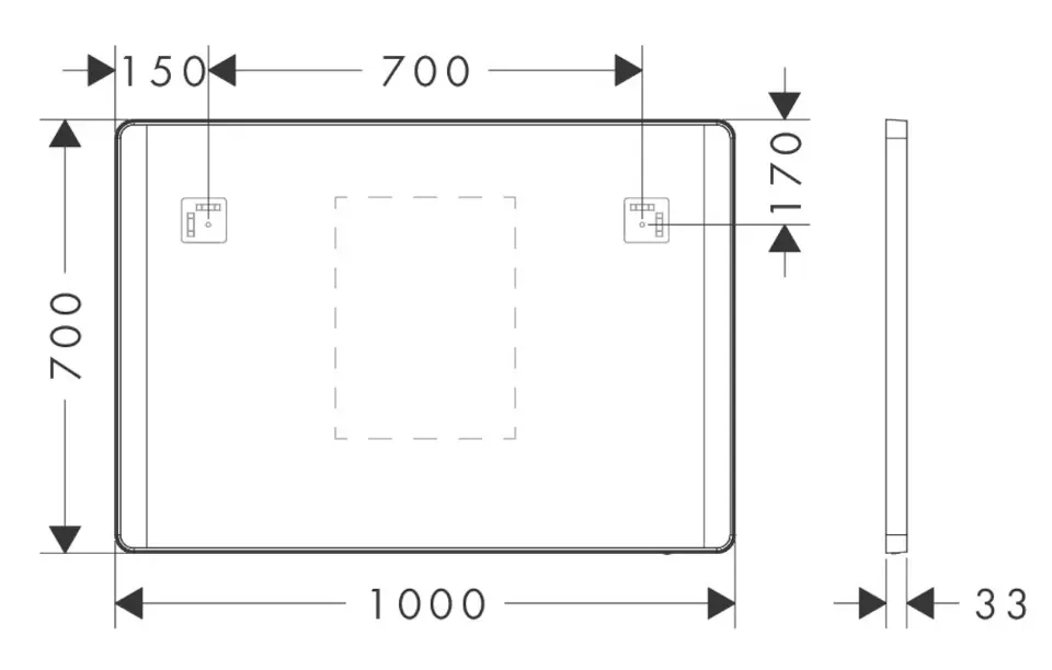 Hansgrohe - Xarita Lite Q - Tükör - 54977700 – 2. kép