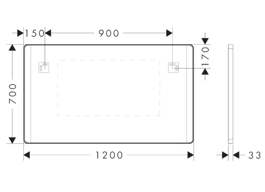 Hansgrohe - Xarita Lite Q - Tükör - 54978670 – 2. kép